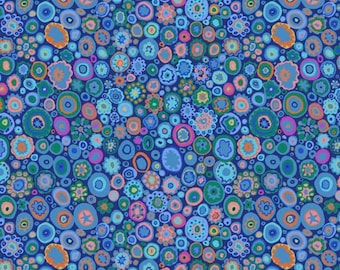 Kaffe Fassett Paperweight Cotton Fabric, Teal Print, Quilting Fabric.