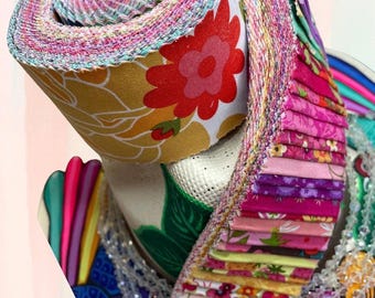 Calico Cowgirls by Poppie Cotton. Lori Woods - 40, 2.5" x 42" Fabric Strips