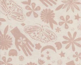 Cotton and Steel  Moonrise Dream  Pink Unbleached premium  cotton fabric A4067-003