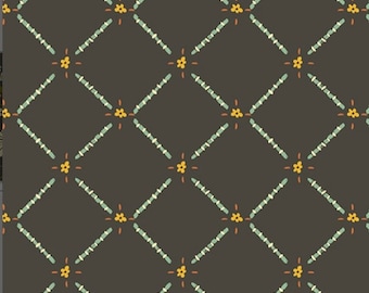 Winged Garden Andover Fabrics by Alexandra Bordallo Midnight Essence of Spring A1072K