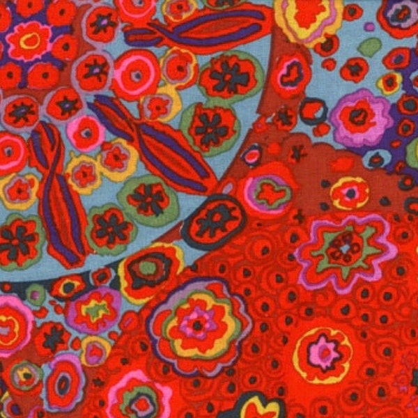 Kaffe Fassett Collective Classics Millefiore Red GP92.REDD, Free Spirit Fabric- sold by the yard. Free Spirit Fabric