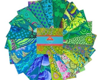 Kaffe Classics Plus 5" Square Pack (Charm Pack) in Tidal by Kaffe Fassett for Free Spirit (fb6cpgp.tidal)