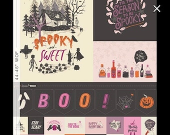 Sweet and Spookier- Spooky Season Panel-Art Gallery Fabrics- SNS-13041 -100% Quilting Cotton- Halloween