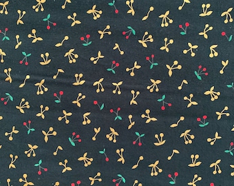 Trefle Cherry  fabric, made in Japan by Kokka Co. Cotton, sold by the yard