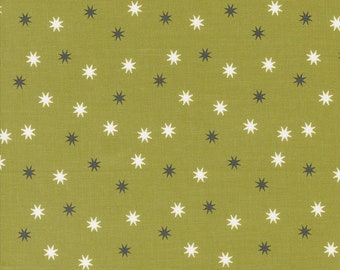 Hey Boo Witchy Green 5215-17 by Lella Boutique for Moda Fabrics.  Stars
