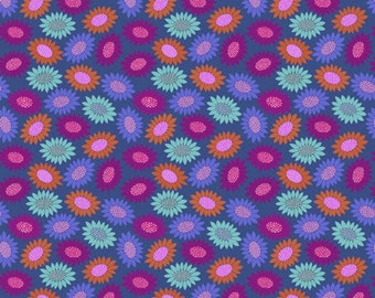 Bright Eyes Fabric by Anna Marie Horner Picky Blue  100% quilting Cotton for Free Spirit Fabrics