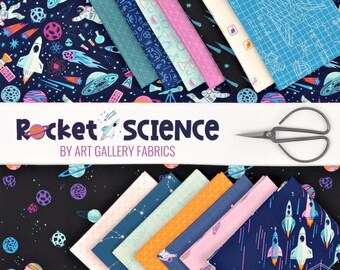 IN STOCK Art Gallery Rocket Science FQ Fabric Wonders - science fabric - space - astronaut