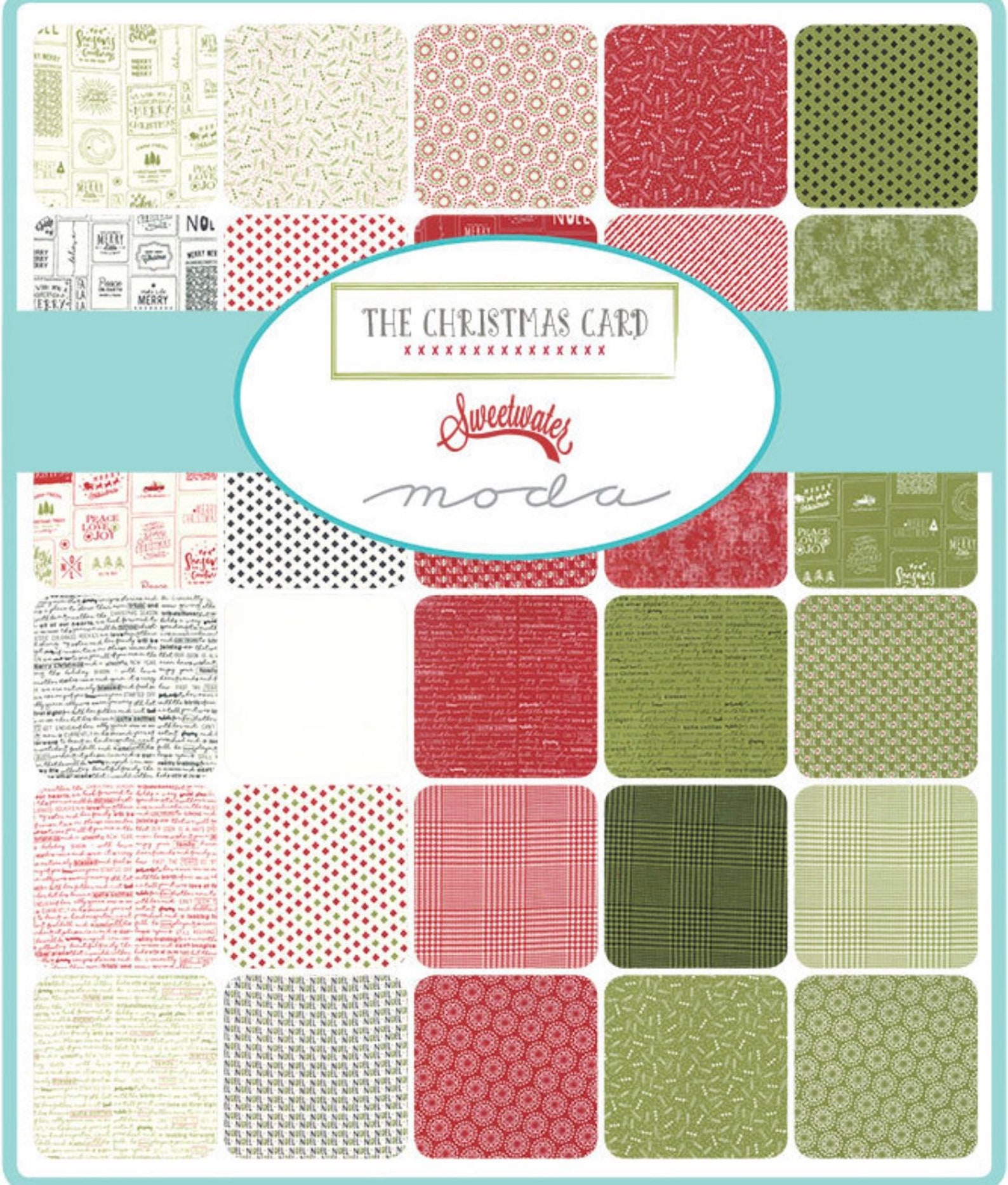 Moda Sweetwater Christmas Card Fabric by the Yard Cream Noel Etsy