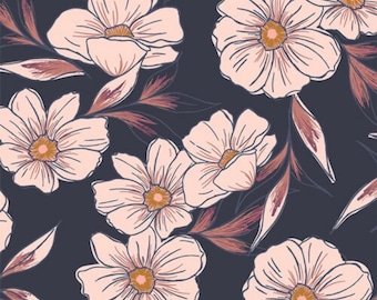 Tinted Blooms Dusk from Dusk Fusion designed by AGF Studio sold by the yard