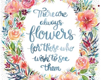 Brightly Blooming Posy-Tive Vibes Panel by Moda