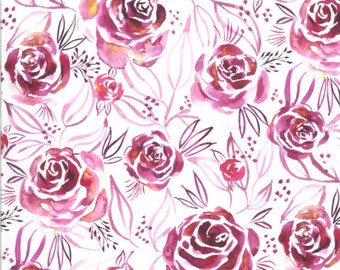Moody Bloom fabric, by Laura Muir/Create Joy project for Moda Fabrics , Rosette In Magenta 8443 11D