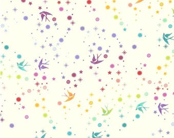 Free Spirit, Pinkerville Tula Pink, Fairy dust Cotton Candy, cotton quilting fabric