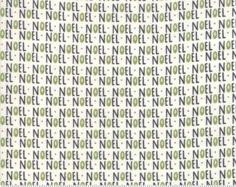 Moda Sweetwater Christmas Card fabric, by the yard, Cream Noel  5771 14 quilting fabric