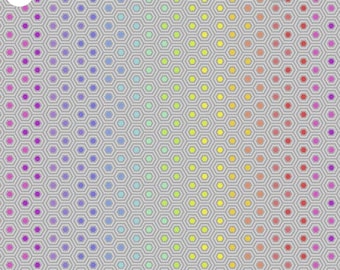 Tula Pink True Colors- Hexy Rainbow Dove by Free Spirit fabrics- sold by the yard