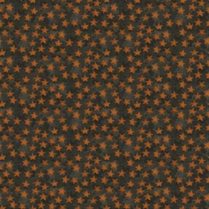 Halloween Whimsy Stars C11824 Black-Riley Blake Designs- Black and orange stars-Quality Quilting Cotton