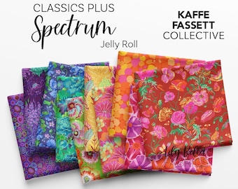 Kaffe Classics Plus 2.5" Strip Roll (Jelly Roll) in Spectrum by Kaffe Fassett for Free Spirit (FB4DRGP.SPECTRUM)