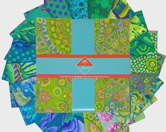 Kaffe Fassett Layer Cake: Tidal  Fabric Squares, 10" x 10"