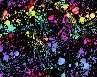 Phosphor and venom by Lib Elliott pattern A 9754 K .Black 108” 100% cotton quilting fabric for backing, sold by the yard