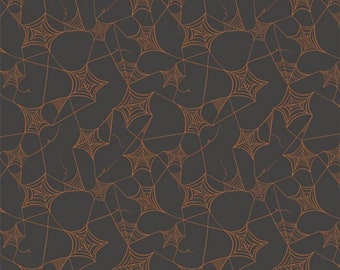 Sweet and Spookier- Web of Scares Caramel-Art Gallery Fabrics- SNS-13030- 100% Quilting Cotton
