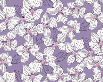 Wandering by Stephanie Organes for Andover Fabrics Style A Pattern 760 Color P, Flowers purple, sold by the yard