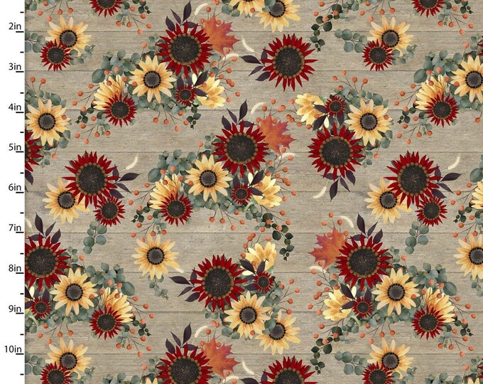 Happy Fall Beth Happy Fall-autumn Flowers by Beth Albert for 3 Wishes Fabric Sold Buy 1 ...