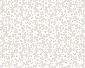 Andover Fabric Silver Narcassis  A1152L sold by the yard. Mellow Drama