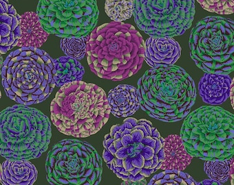 Kaffe Fassett Collective August 2024 Japonica Dark new release. Sold by the yard, bright beautiful flowers PWPJ130.Dark, sold by yard