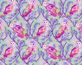 Tula Pink- Night Owl in Dusk from the Moon Garden Collection by Free Spirit Fabrics 100% Quilting Cotton PWTP197.DUST - OOP Sold by the yard