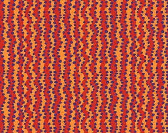 Kaffe Fassett Bubble Stripe Fabric: Red Cotton, Free Spirit - By The Yard