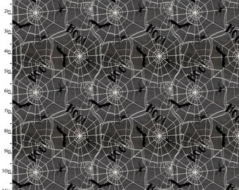 Spooky Night-Halloween Webs-by Beth Albert for 3 Wishes Fabric sold by the yard- 100% quilting Cotton Fabric
