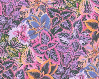 Kaffe Fassett Bold Leaves Pink Fabric: Free Spirit Cotton, August 2025