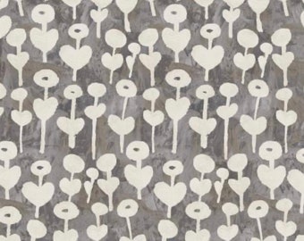 Cotton and Steel  Once upon a time, Love Flower Grey Fabric Cotton Fabric OE101-GY4