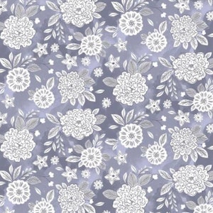 Cotton and Steel Earth Magic - Flower Dream, Stardust Fabric  EM103-ST2 Cotton fabric by the yard