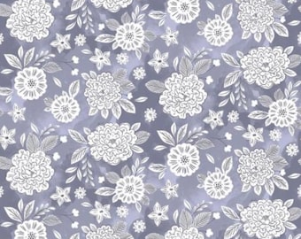 Cotton and Steel Earth Magic - Flower Dream, Stardust Fabric  EM103-ST2 Cotton fabric by the yard