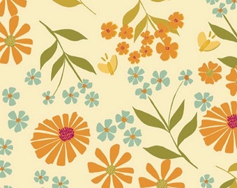 Winged Garden Andover Fabrics by Alexandra Bordallo. Honeydew A1067L