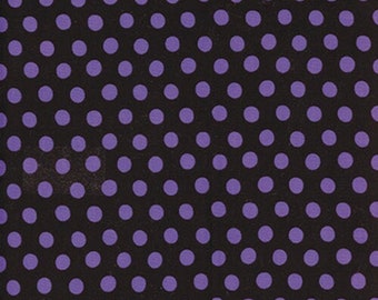 Kaffe Fassett Spot Purple and Black polka dots, circles- Classics by Free Spirit Fabrics, sold by the yard- GP70