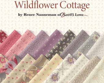 Wildflower Cottage Fat Quarter Bundle: 100% Cotton Andover Fabric