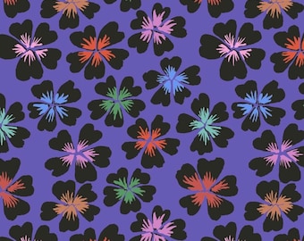 Kaffe Fassett Collective  February 2024-Petals-purple- PWGP201.Purple-sold by the yard. Free Spirit Fabric