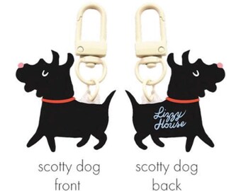 Zipper Pull Glitter charm SCOTTY Dog from Lizzy house for Moda Fabric LHFVZ005