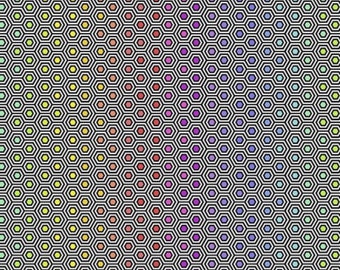 Tula Pink- Linework  Hexy Rainbow Ink PWTP151.INK by Free Spirit Fabrics