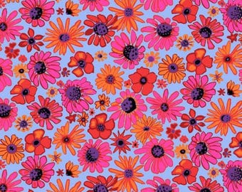 Kaffe Fassett Collective August 2024 Bloomers in Lilac, new release. Sold by the yard, bright beautiful flowers PWBM093.lilac