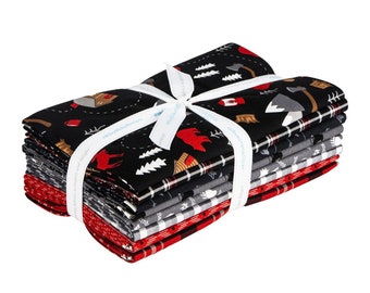 Into the Woods Full Yard bundle factory cut. In Black by Lori Whitlock for Riley Blake Designs 8 full yards