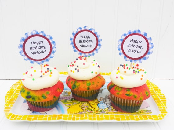 Wizard Of Oz Cupcake Toppers Etsy