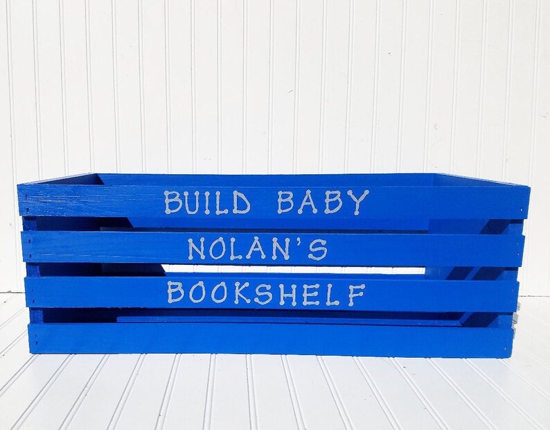 Baby Shower Book Basket Made in the Colors of your Choice Etsy