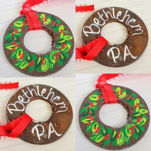 Bethlehem Steel Painted Ornament