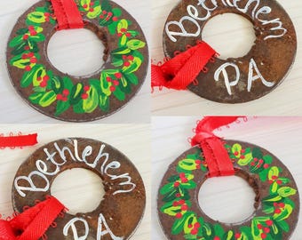 Bethlehem Steel Painted Ornament