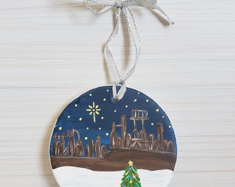 Bethlehem Steel Painted Ornament