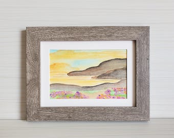 Framed Watercolor - Inspired by Big Sur