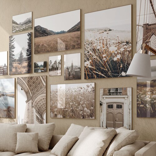 Gallery Wall Set of 14 Rustic Gallery Wall Nature Wall Art Etsy