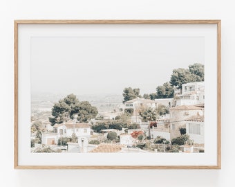 Spain Art Print, Spain Villa, Nature Landscape Print, Mediterranean Art Print, Printable Wall Decor, Horizontal Art Print, Nature Wall Art,